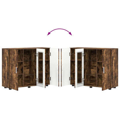 Holzschrank Geräucherte Eiche 88,5 x 30,5 x 73 cm Holzwerkstoff