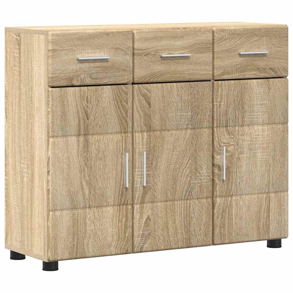 Sideboard FLORIN Sonoma-Eiche 88,5 x 30,5 x 73 cm Holzwerkstoff