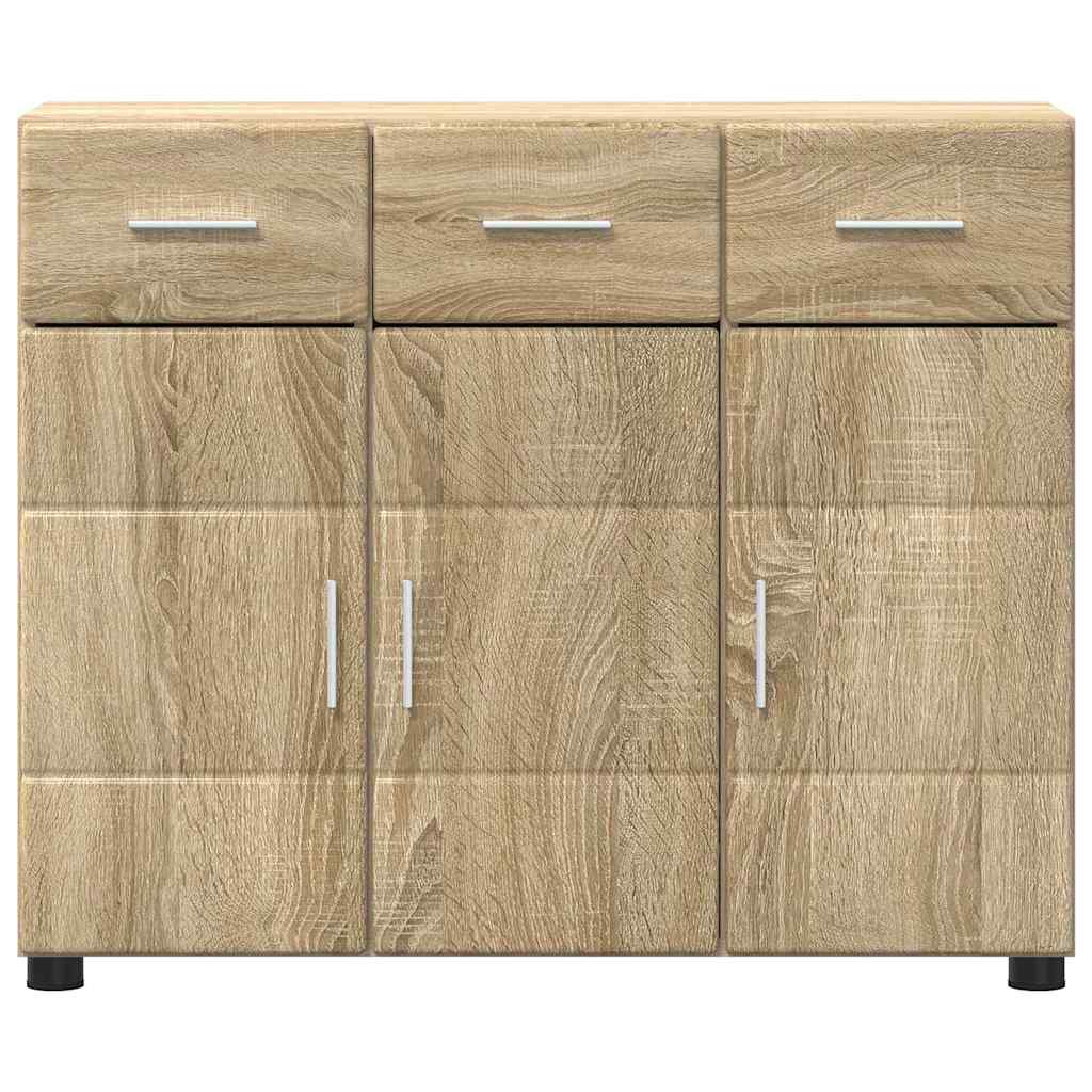 Sideboard FLORIN Sonoma-Eiche 88,5 x 30,5 x 73 cm Holzwerkstoff
