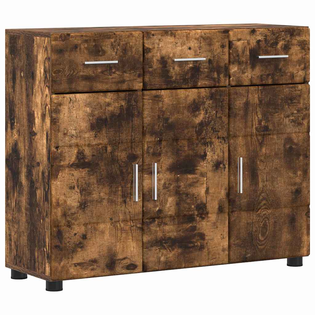 Sideboard mit Tür FLORIN Geräucherte Eiche 88,5 x 30,5 x 73 cm