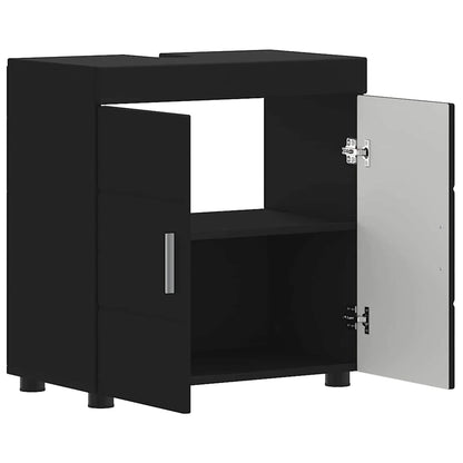 Badezimmerschrank-Set TULUM Schwarz 60 x 34 x 63 cm