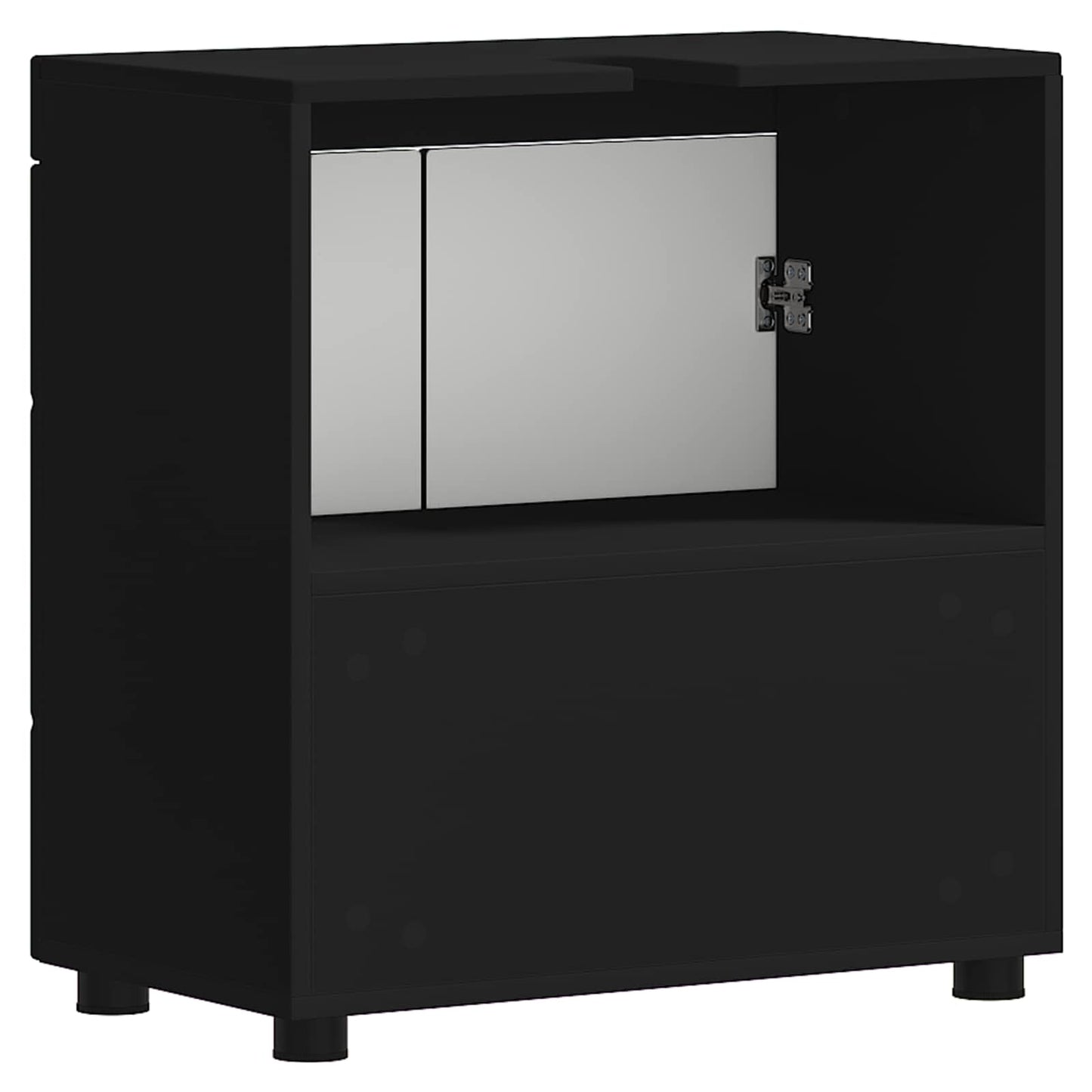 vidaXL Badezimmerschrank-Set TULUM Schwarz 60 x 34 x 63 cm