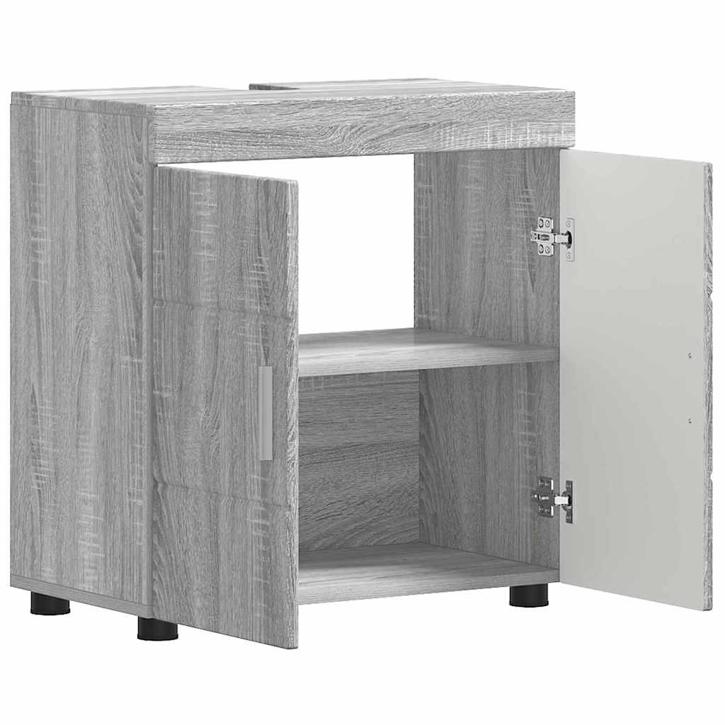 Badezimmerschrank-Set TULUM Graues Sonoma 60 x 34 x 63 cm