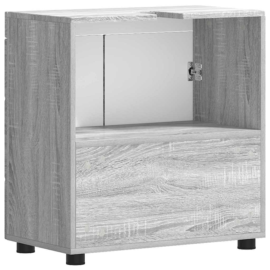 Badezimmerschrank-Set TULUM Graues Sonoma 60 x 34 x 63 cm
