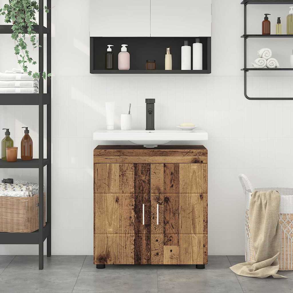 Badezimmerschrank-Set TULUM Altholz 60 x 34 x 63 cm