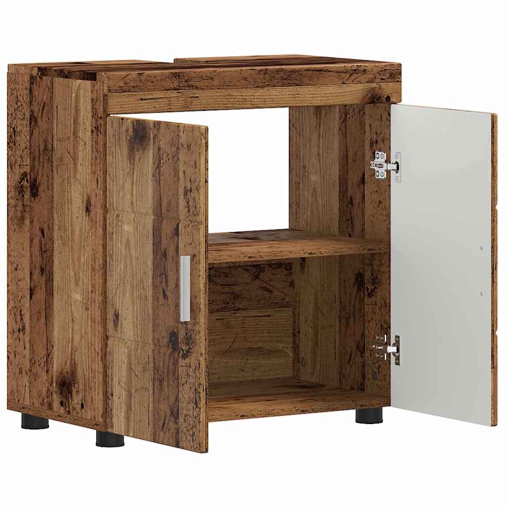 Badezimmerschrank-Set TULUM Altholz 60 x 34 x 63 cm