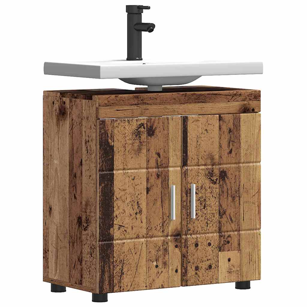 Badezimmerschrank-Set TULUM Altholz 60 x 34 x 63 cm