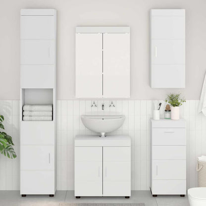 vidaXL Badezimmer-Wandschrank mit Regal TULUM Weiß 37 x 24,5 x 86 cm