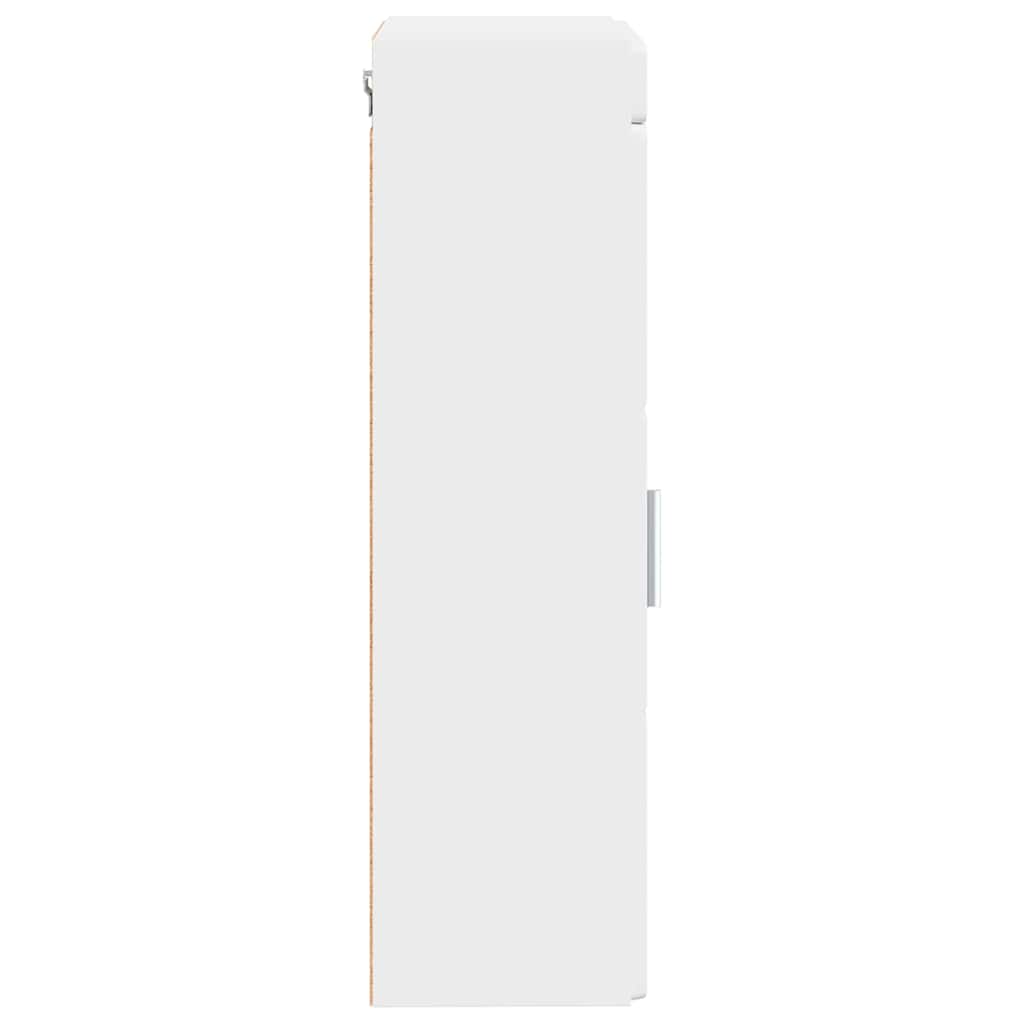 vidaXL Badezimmer-Wandschrank mit Regal TULUM Weiß 37 x 24,5 x 86 cm
