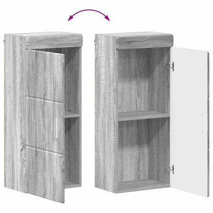vidaXL Badezimmer-Wandschrank TULUM Graues Sonoma 37 x 24,5 x 86 cm