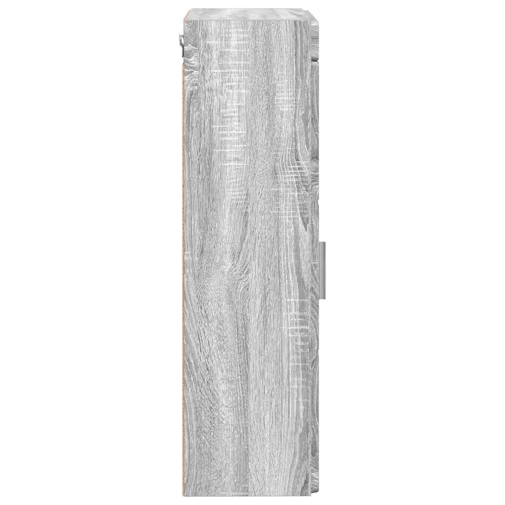 vidaXL Badezimmer-Wandschrank TULUM Graues Sonoma 37 x 24,5 x 86 cm