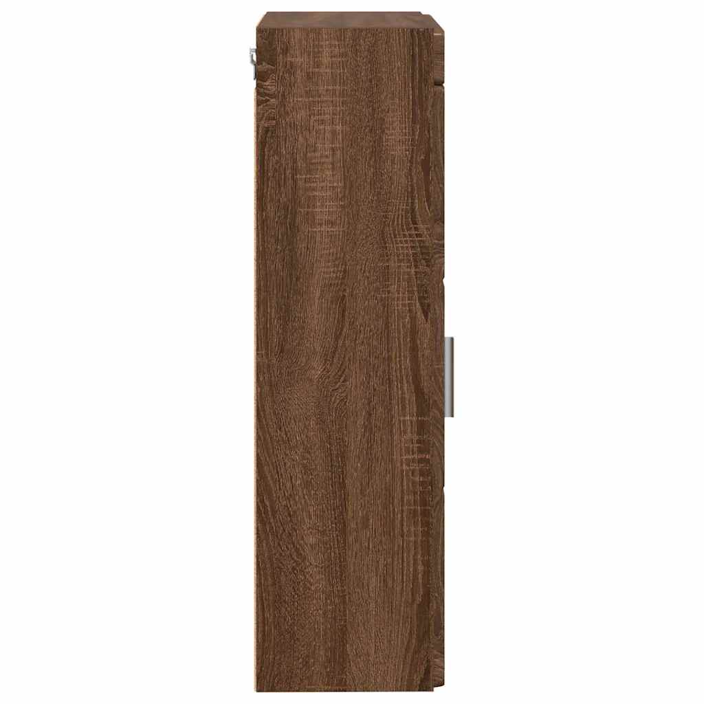 vidaXL Badezimmer-Wandschrank TULUM Braun Eichen-Optik Holzwerkstoff