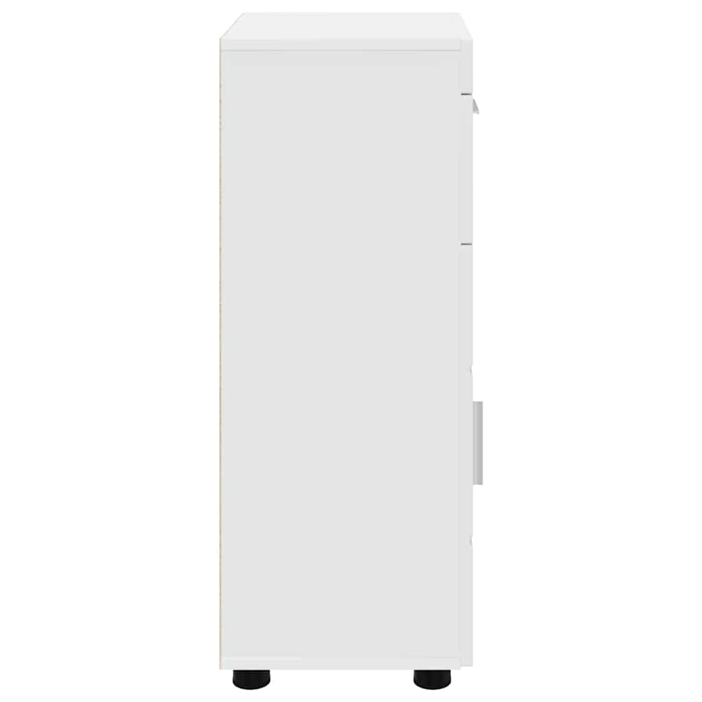 Badezimmerschrank-Set mit Speicher TULUM Weiß 37 x 31,5 x 82 cm