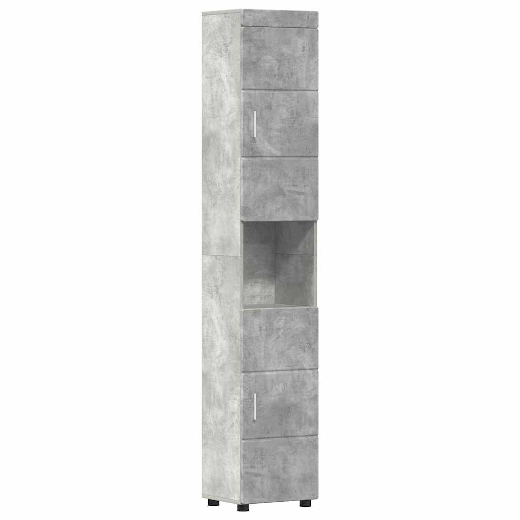 Badezimmerschrank-Set TULUM Beton Grau 37 x 31,5 x 203 cm