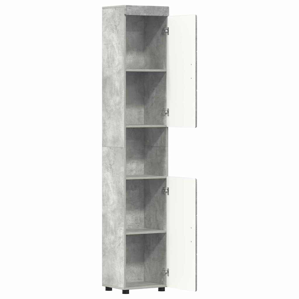 Badezimmerschrank-Set TULUM Beton Grau 37 x 31,5 x 203 cm