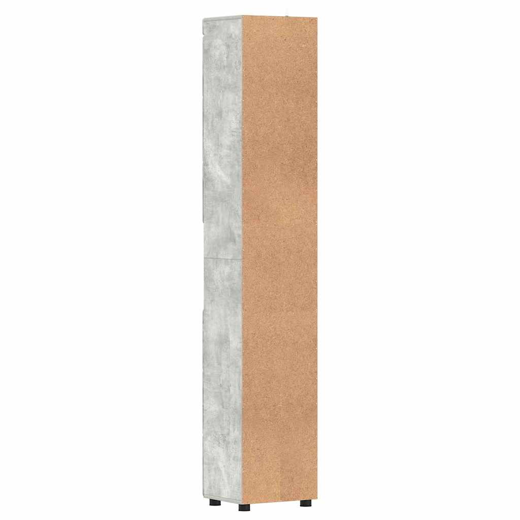 Badezimmerschrank-Set TULUM Beton Grau 37 x 31,5 x 203 cm