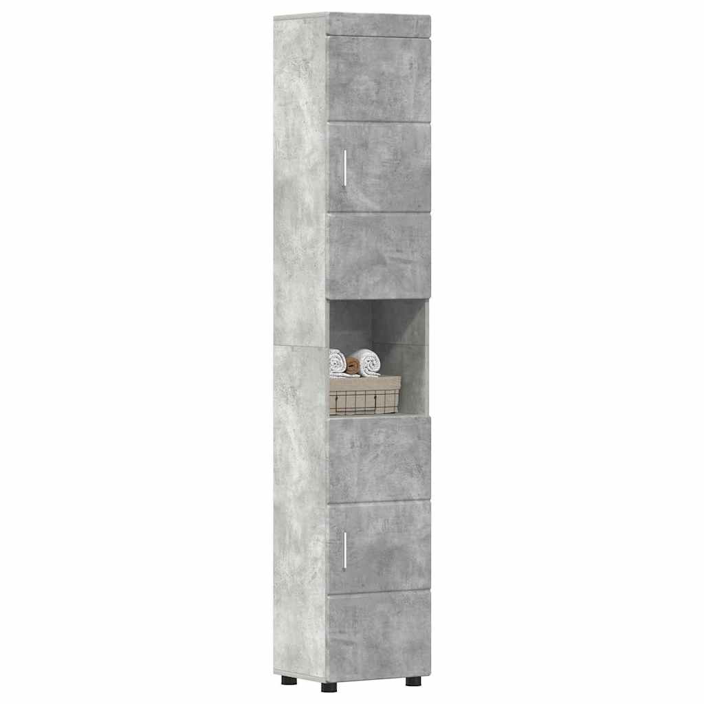 Badezimmerschrank-Set TULUM Beton Grau 37 x 31,5 x 203 cm