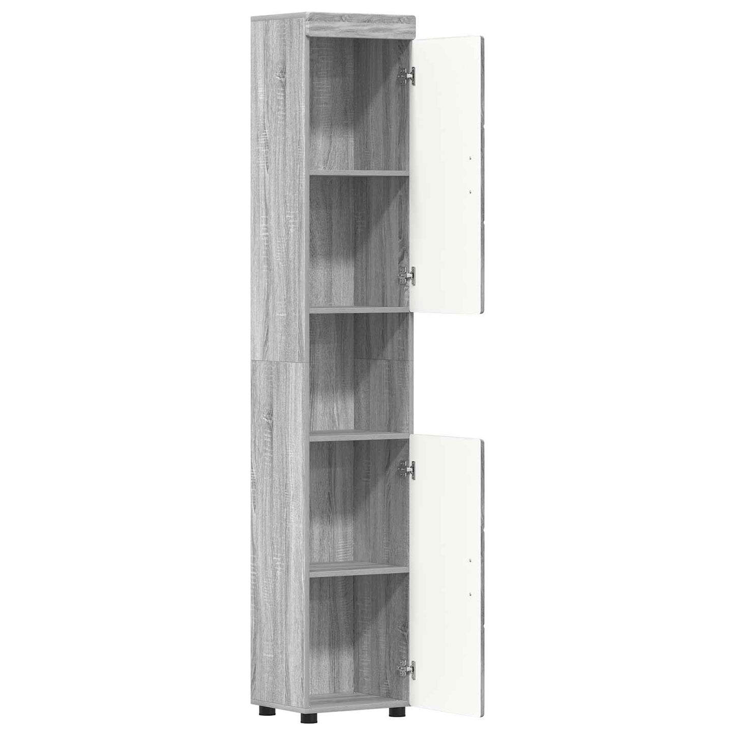 vidaXL Badezimmerschrank-Set TULUM Graues Sonoma 37 x 31,5 x 203 cm