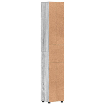 vidaXL Badezimmerschrank-Set TULUM Graues Sonoma 37 x 31,5 x 203 cm