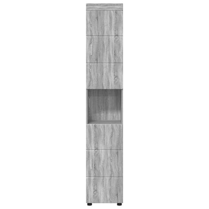 vidaXL Badezimmerschrank-Set TULUM Graues Sonoma 37 x 31,5 x 203 cm