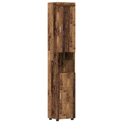 Badezimmerschrank-Set TULUM Altholz 37 x 31,5 x 203 cm