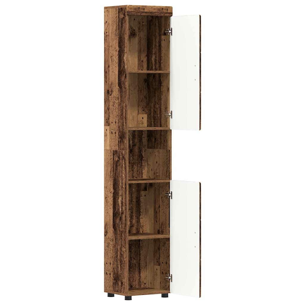 Badezimmerschrank-Set TULUM Altholz 37 x 31,5 x 203 cm