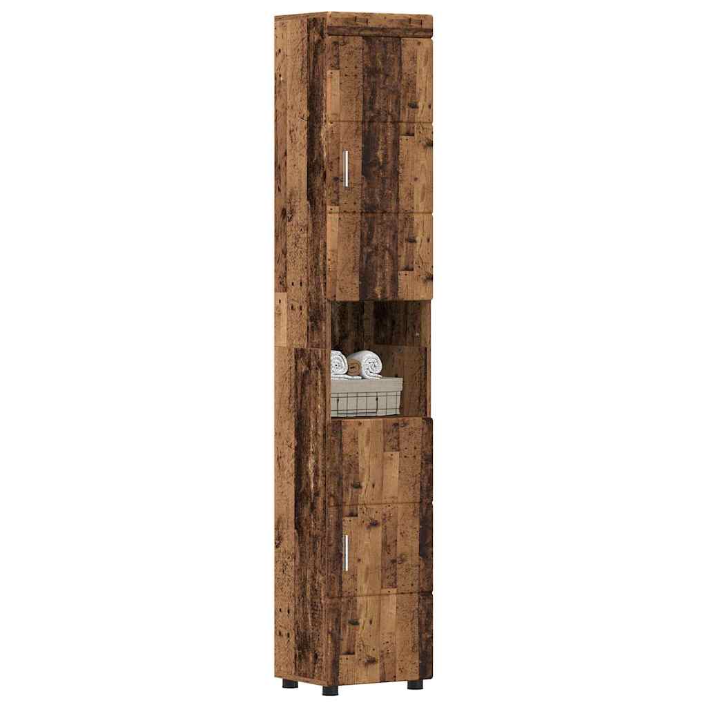 Badezimmerschrank-Set TULUM Altholz 37 x 31,5 x 203 cm