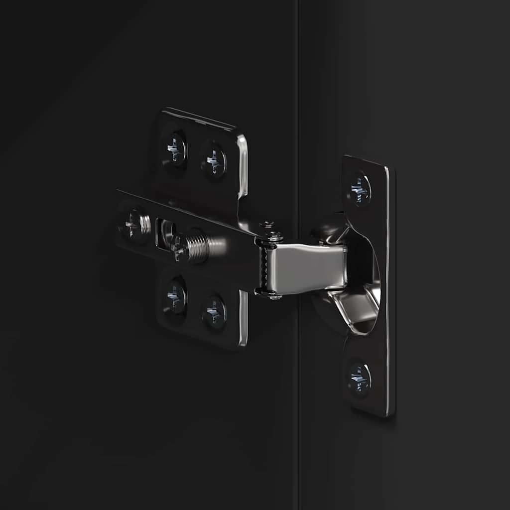 Badezimmerspiegelschrank TULUM Schwarz 60 x 16,5 x 78 cm