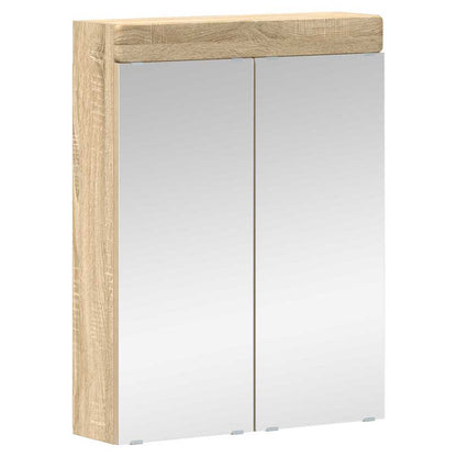 vidaXL Badezimmerspiegelschrank TULUM Sonoma-Eiche 60 x 16,5 x 78 cm