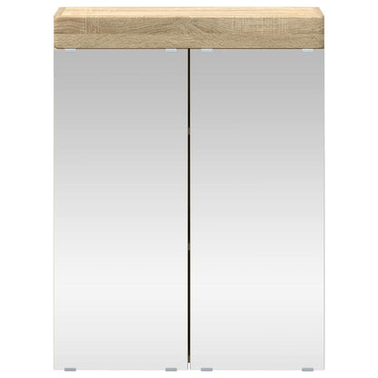 vidaXL Badezimmerspiegelschrank TULUM Sonoma-Eiche 60 x 16,5 x 78 cm