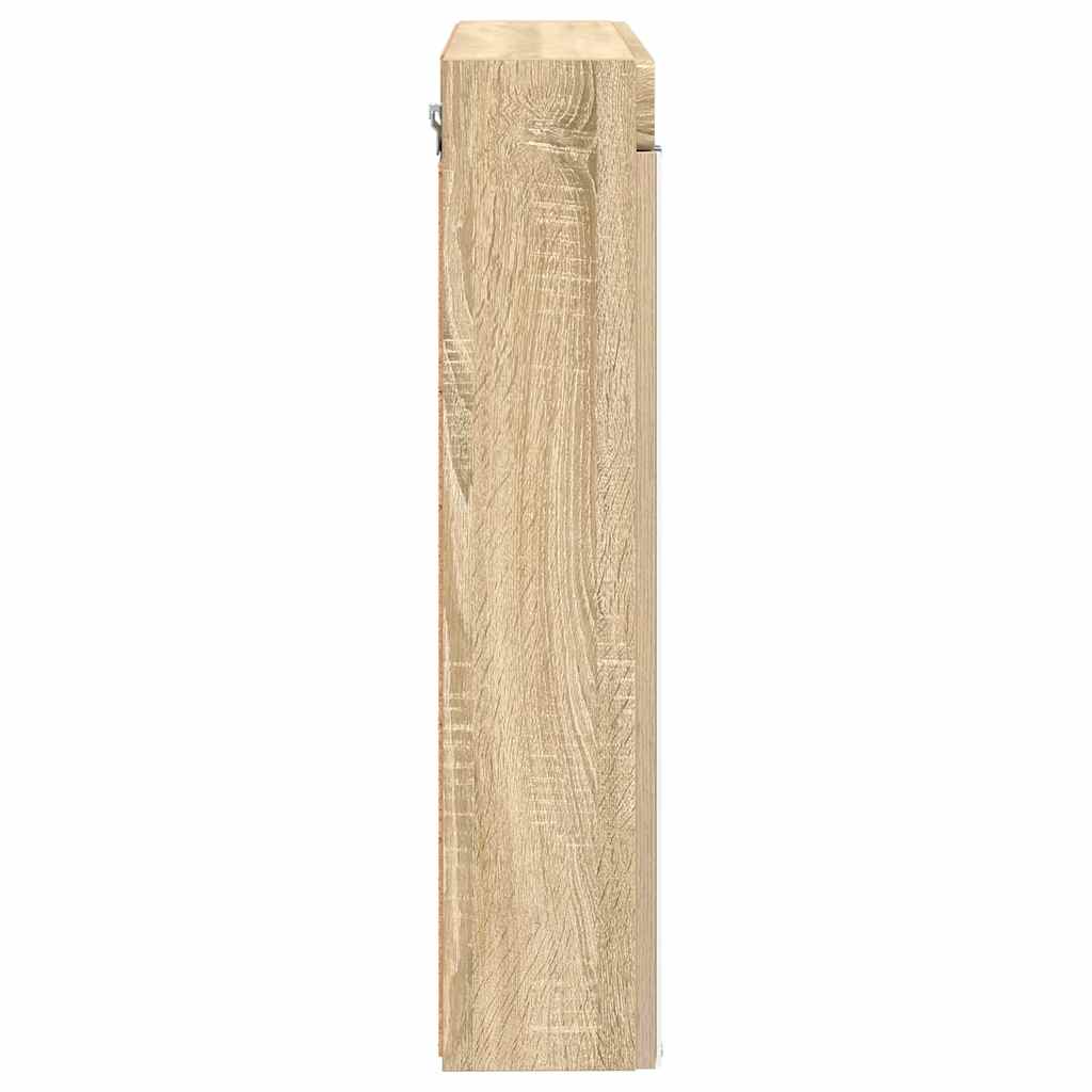 vidaXL Badezimmerspiegelschrank TULUM Sonoma-Eiche 60 x 16,5 x 78 cm