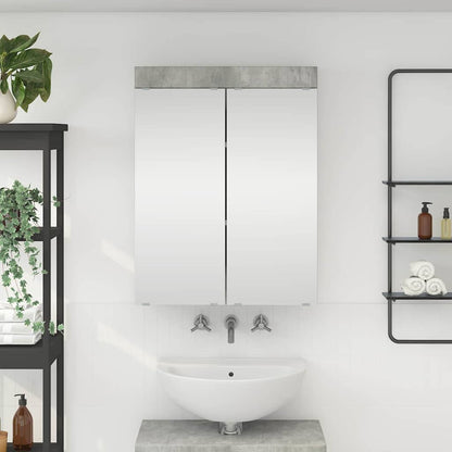 vidaXL Badezimmerspiegelschrank TULUM Beton Grau 60 x 16,5 x 78 cm