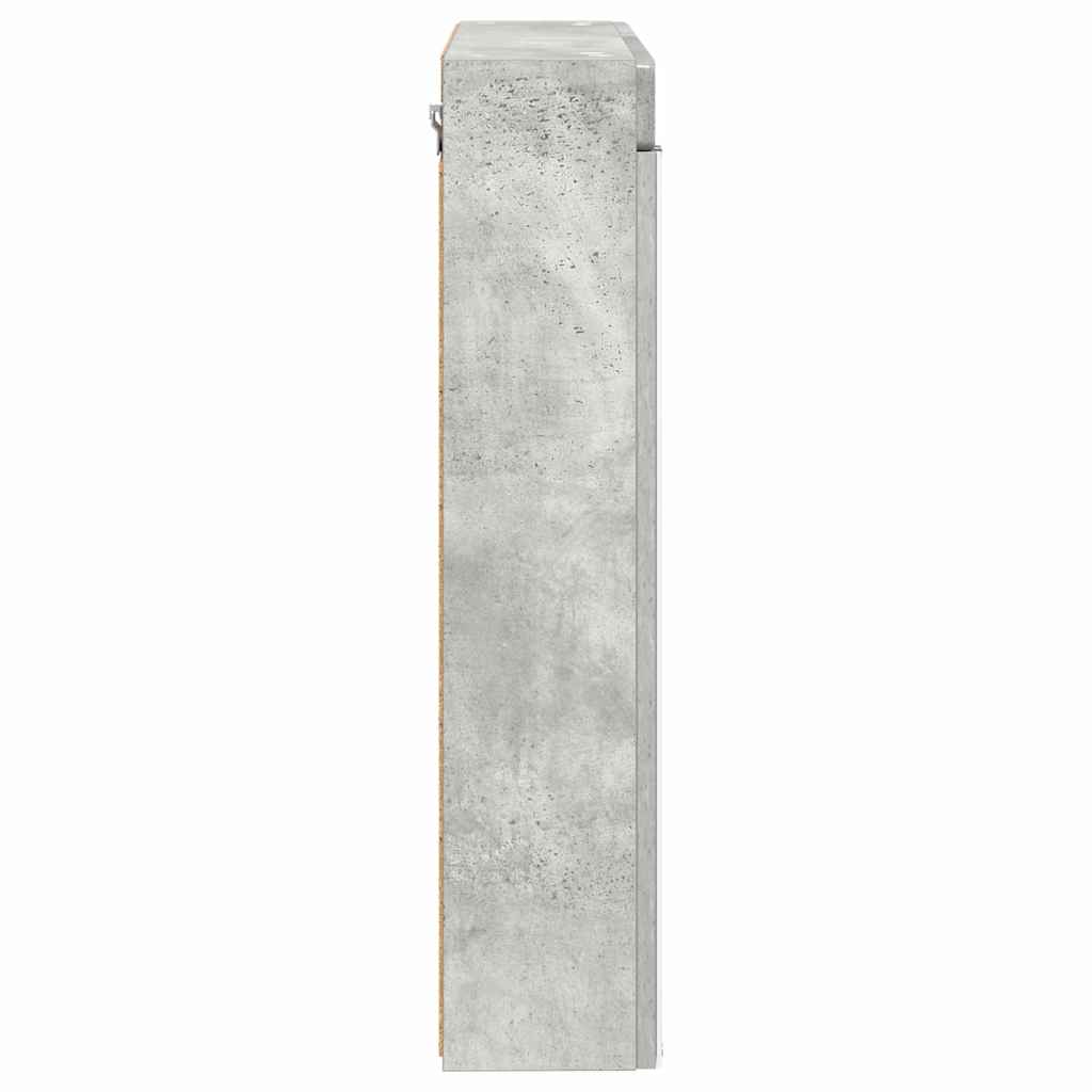 vidaXL Badezimmerspiegelschrank TULUM Beton Grau 60 x 16,5 x 78 cm