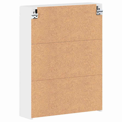 vidaXL Badezimmerspiegelschrank TULUM Hochglanz Weiß 60 x 16,5 x 78 cm