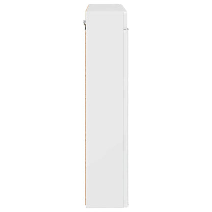 vidaXL Badezimmerspiegelschrank TULUM Hochglanz Weiß 60 x 16,5 x 78 cm