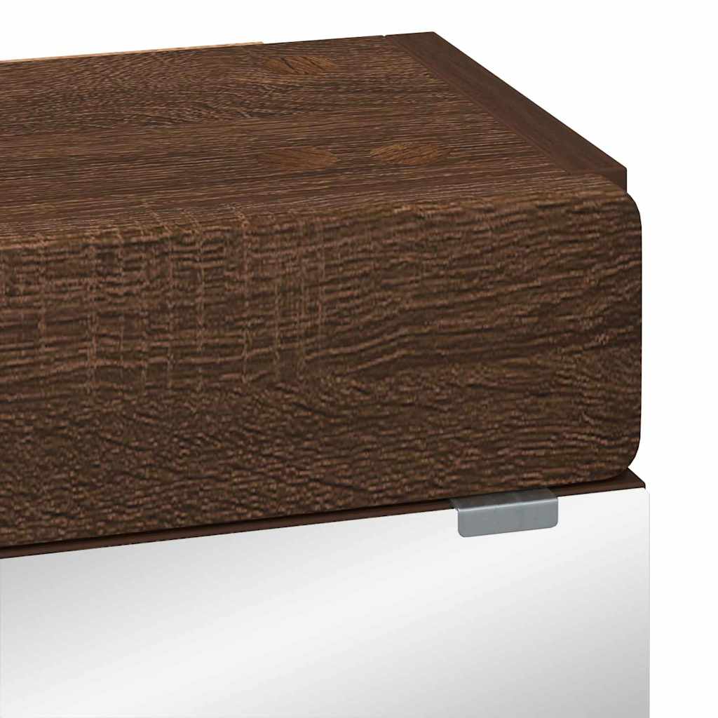 vidaXL Badezimmerspiegelschrank TULUM Braun Eichen-Optik Holzwerkstoff