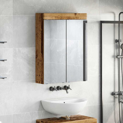 vidaXL Badezimmerspiegelschrank TULUM Altholz 60 x 16,5 x 78 cm