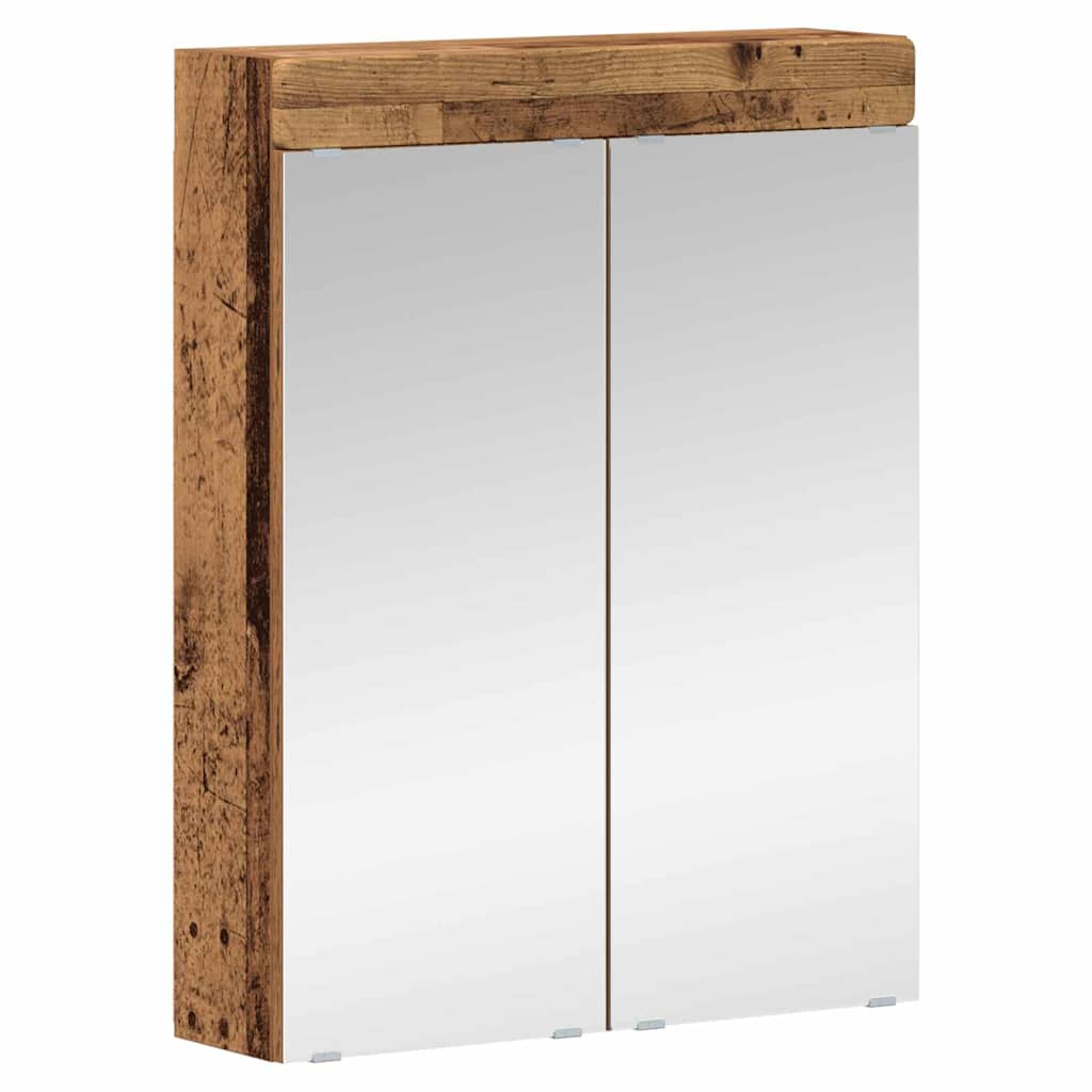 vidaXL Badezimmerspiegelschrank TULUM Altholz 60 x 16,5 x 78 cm