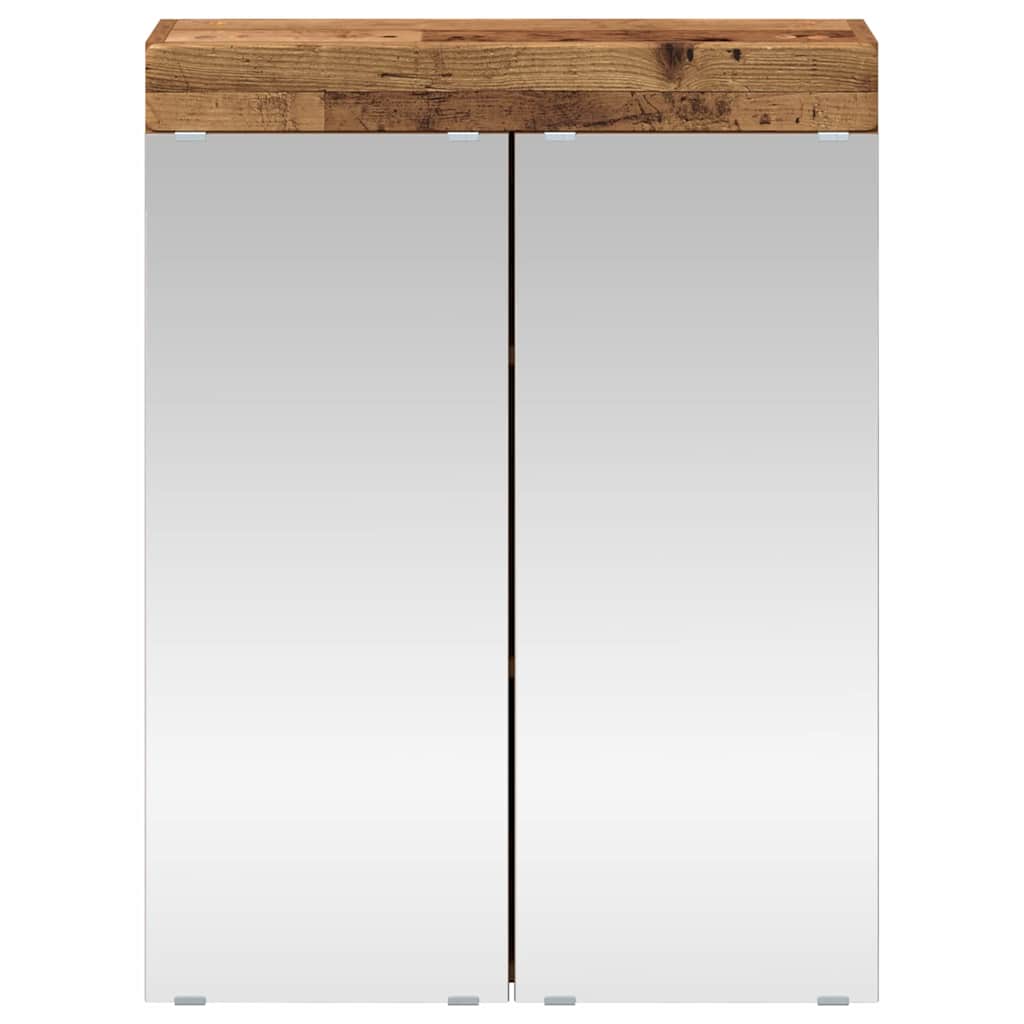 vidaXL Badezimmerspiegelschrank TULUM Altholz 60 x 16,5 x 78 cm