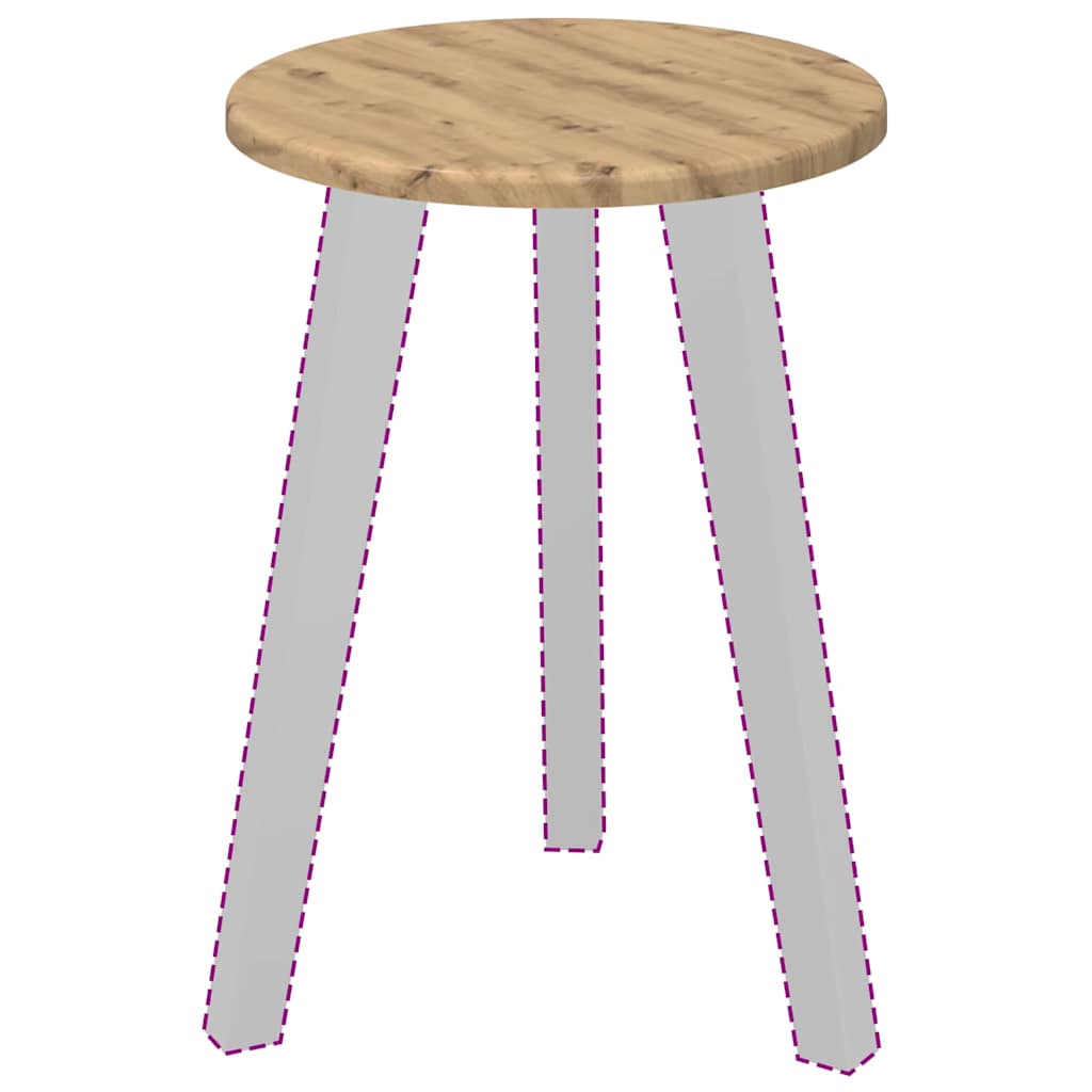 vidaXL Tischplatte Artisan-Eiche 30 x 30 x 1,5 cm Holzwerkstoff