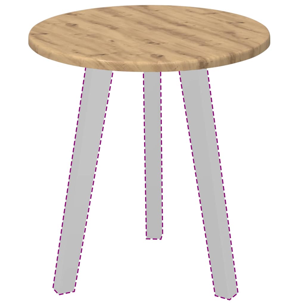 vidaXL Tischplatte Artisan-Eiche 40 x 40 x 1,5 cm Holzwerkstoff