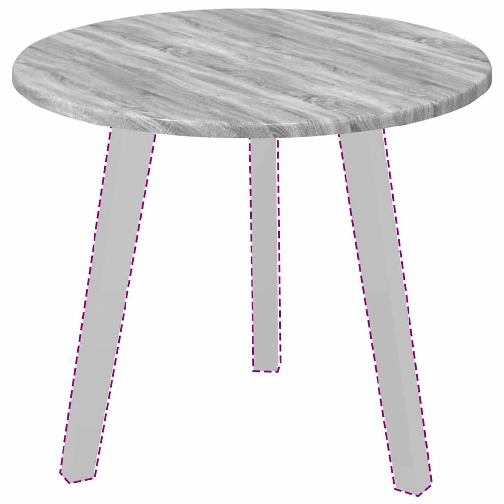 vidaXL Tischplatte Grau Sonoma 50 x 50 x 1,5 cm Holzwerkstoff