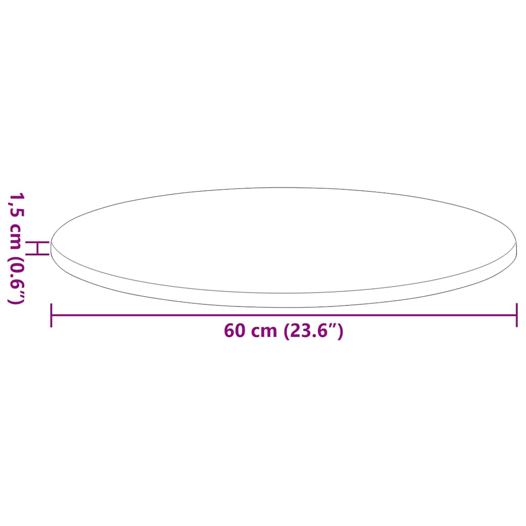 vidaXL Tischplatte Altholz 60 x 60 x 1,5 cm Holzwerkstoff