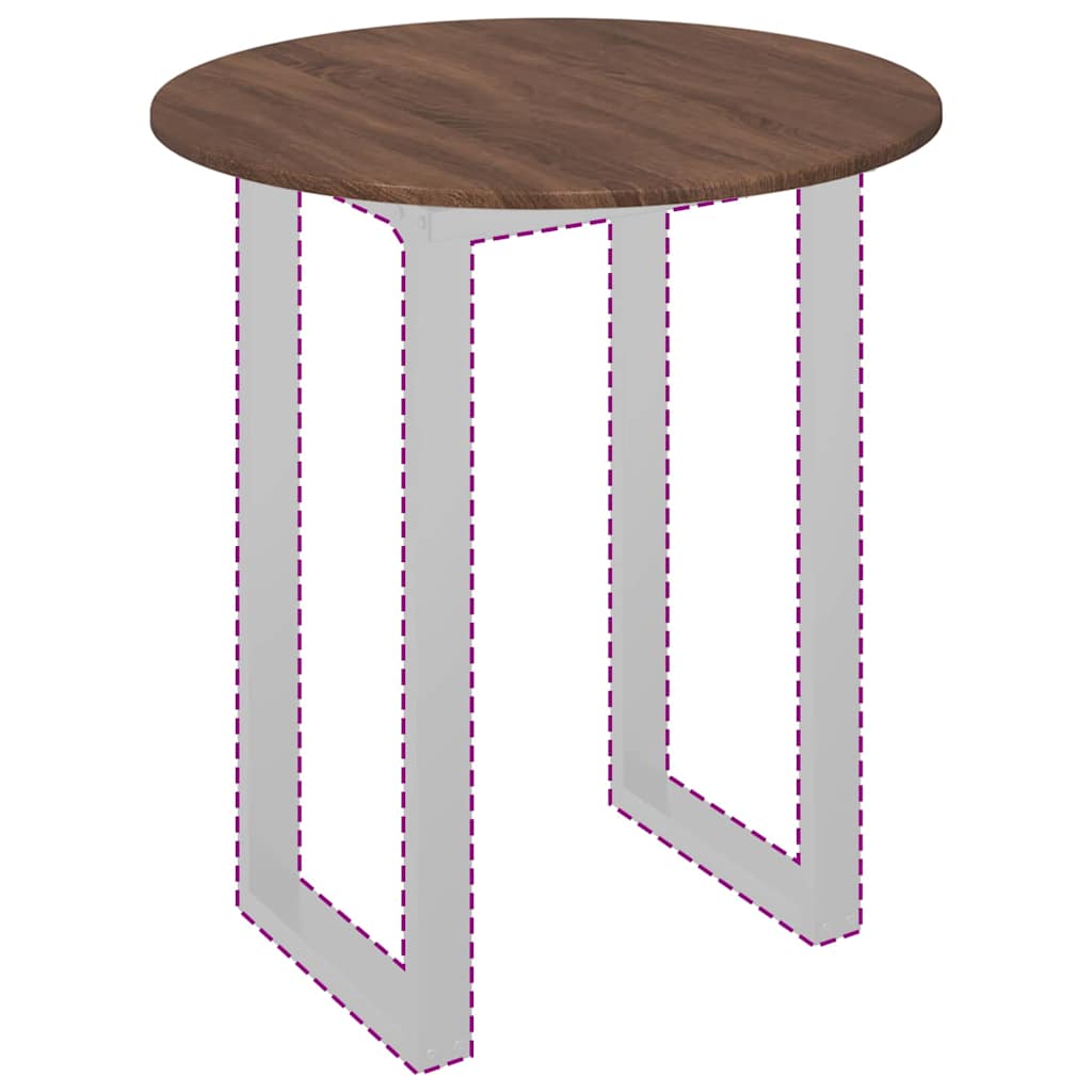 Tischplatte Braun Eichen-Optik 70 x 70 x 1,5 cm Holzwerkstoff