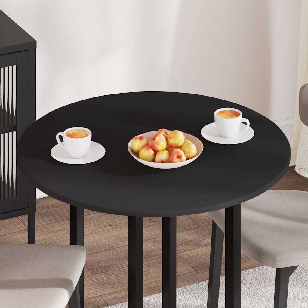 vidaXL Tischplatte Schwarz 80 x 80 x 1,5 cm Holzwerkstoff