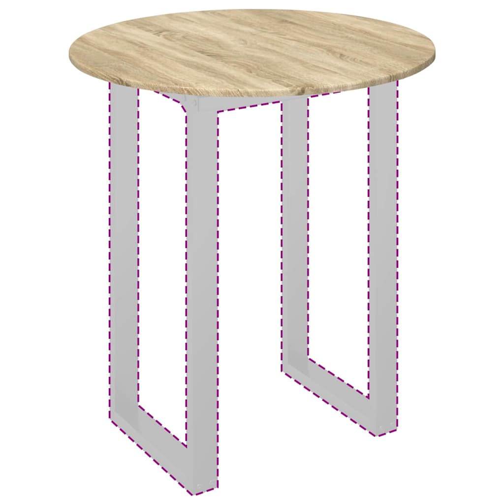 vidaXL Tischplatte Sonoma-Eiche 80 x 80 x 1,5 cm Holzwerkstoff