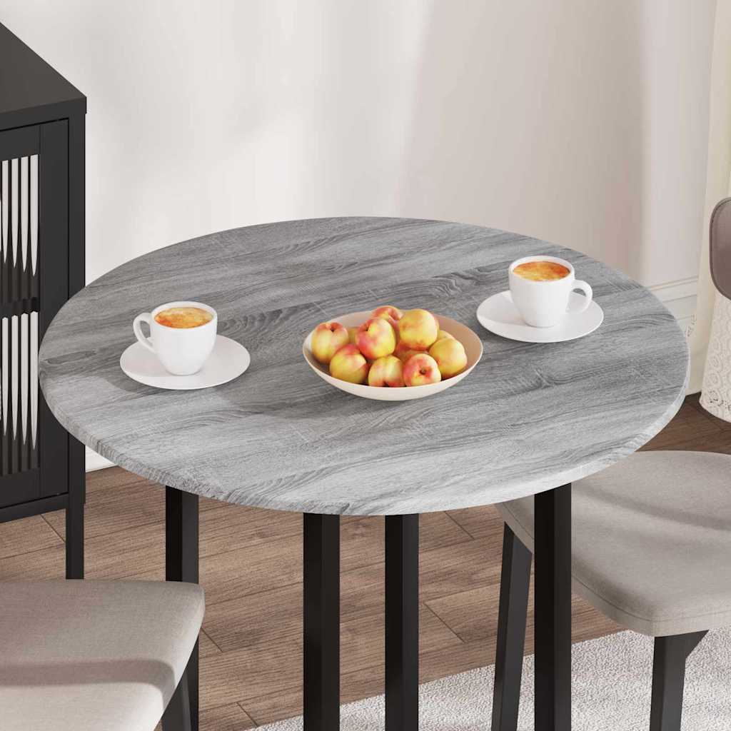 vidaXL Tischplatte Grau Sonoma 80 x 80 x 1,5 cm Holzwerkstoff