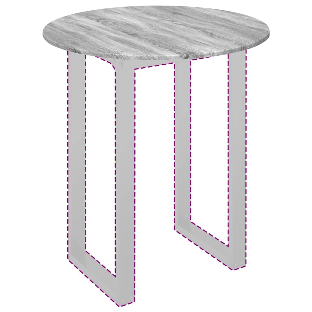 vidaXL Tischplatte Grau Sonoma 80 x 80 x 1,5 cm Holzwerkstoff