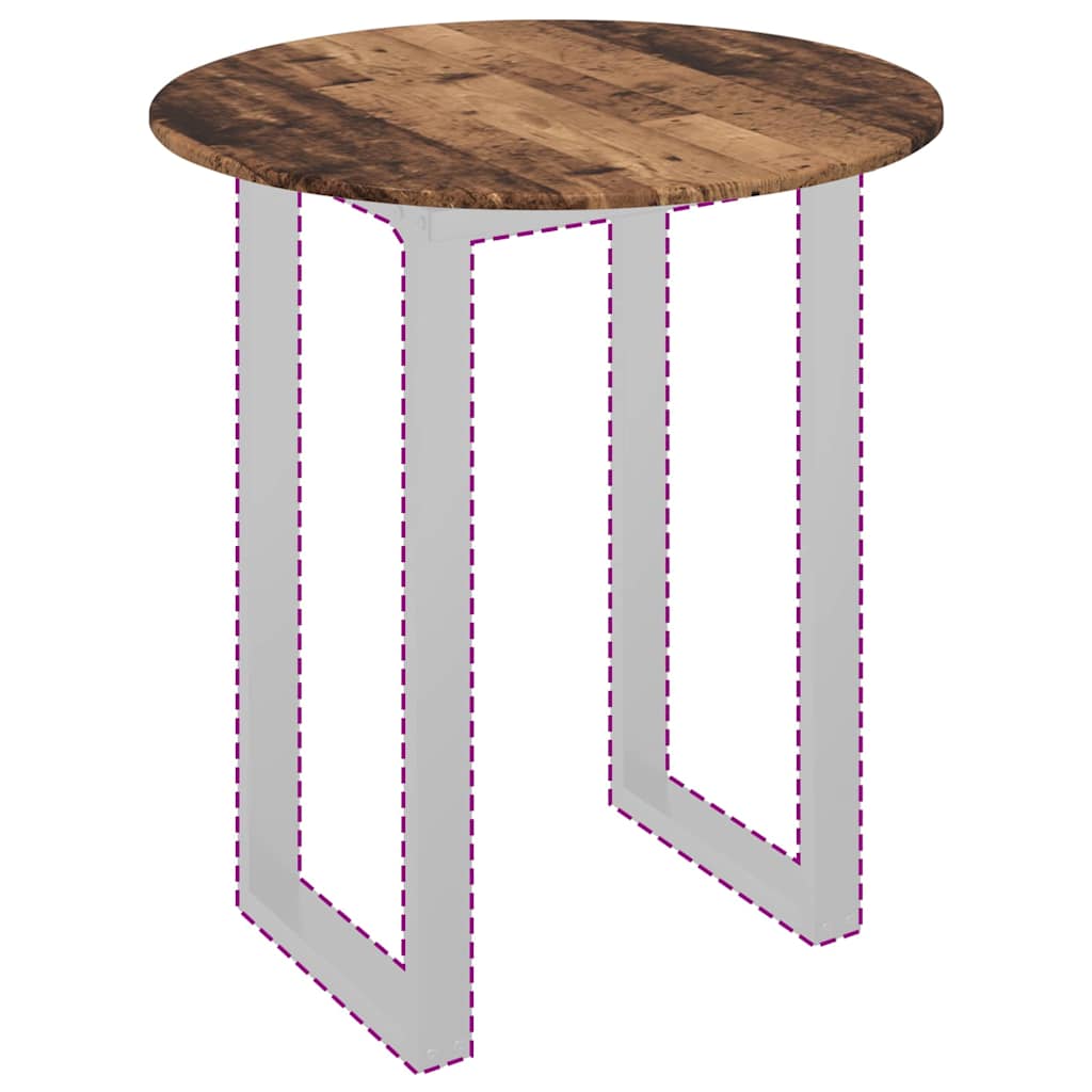 vidaXL Tischplatte Altholz 80 x 80 x 1,5 cm Holzwerkstoff