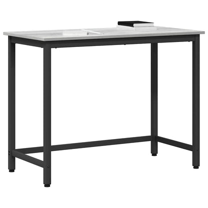 vidaXL Tisch Graues Sonoma 80 x 50 x 76,5 cm Ingenieure Holz und Stahl